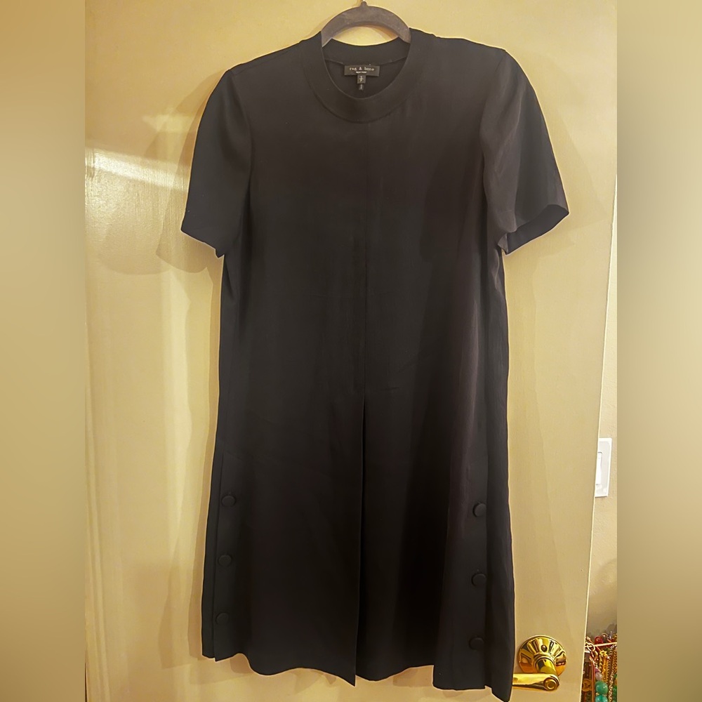rag & bone Classic Black Mini T Shirt Dress